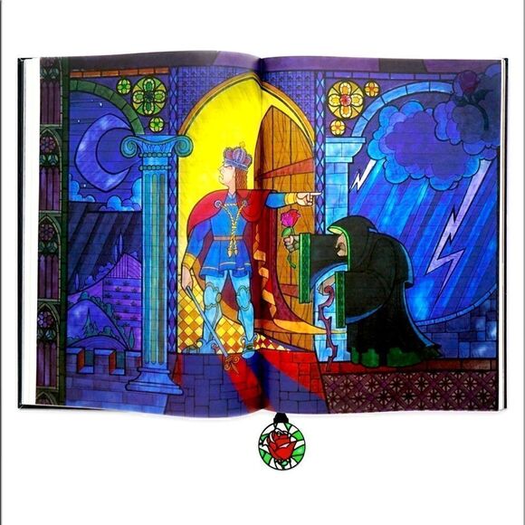Beauty and the Beast Stained Glass Window Journal holographic & graphic … - Picture 4 of 8